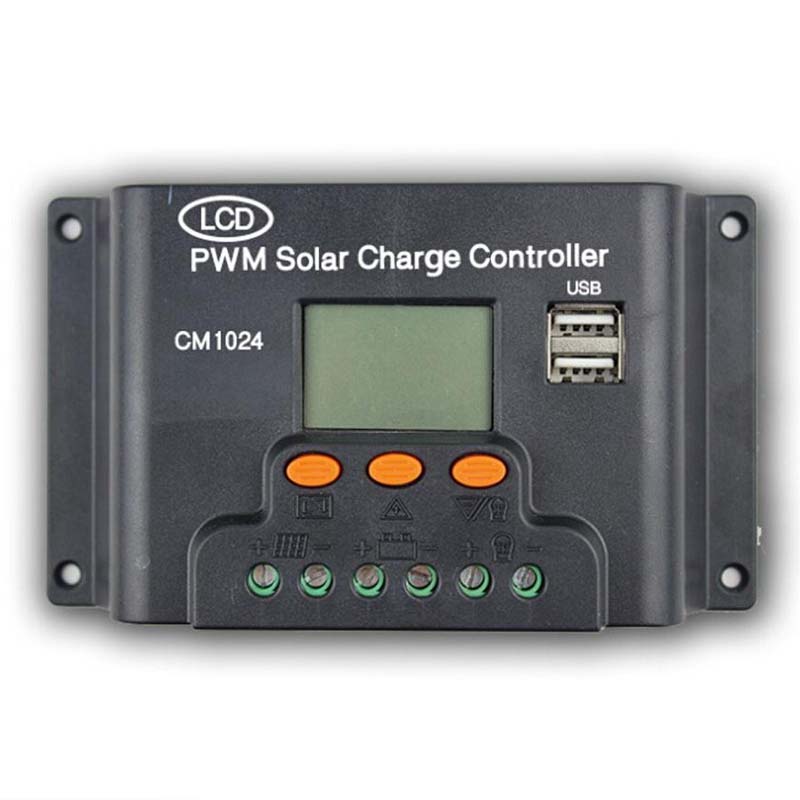 CM1024Z LCD المزدوج USB الشمسية شاحن تحكم 10A 20A 12V/24V السيارات الشمسية لوحة منظم شحن البطارية PWM